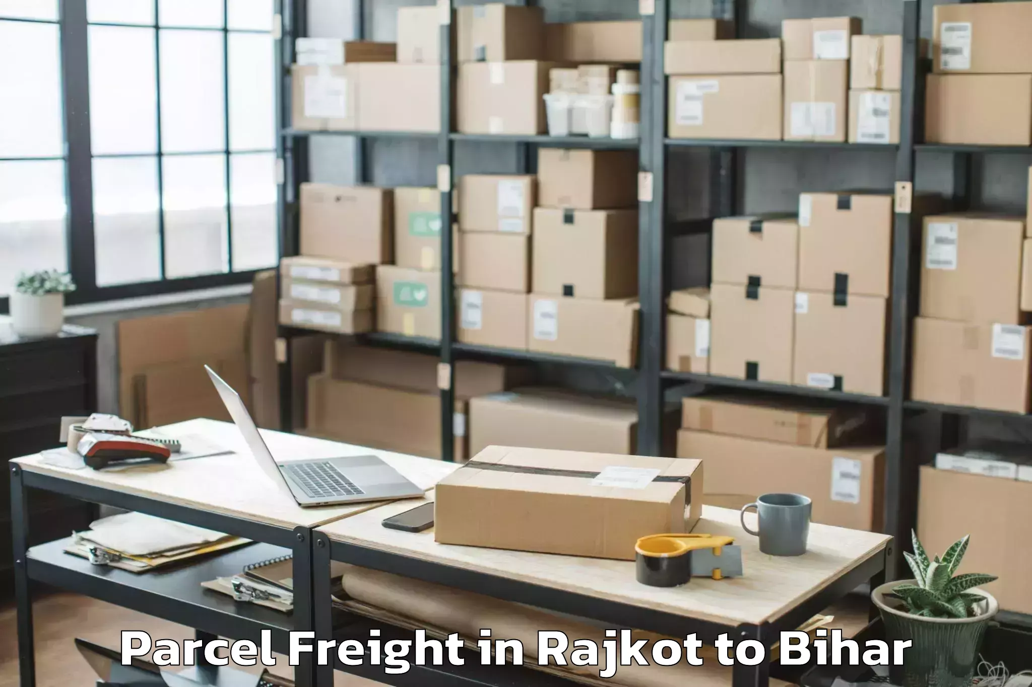 Easy Rajkot to Khusropur Parcel Freight Booking